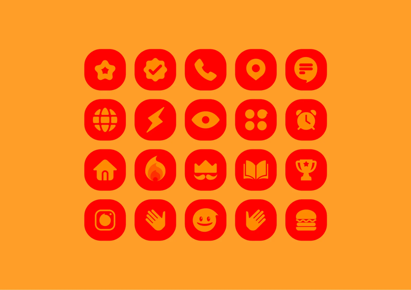DOB Burger digital icon system