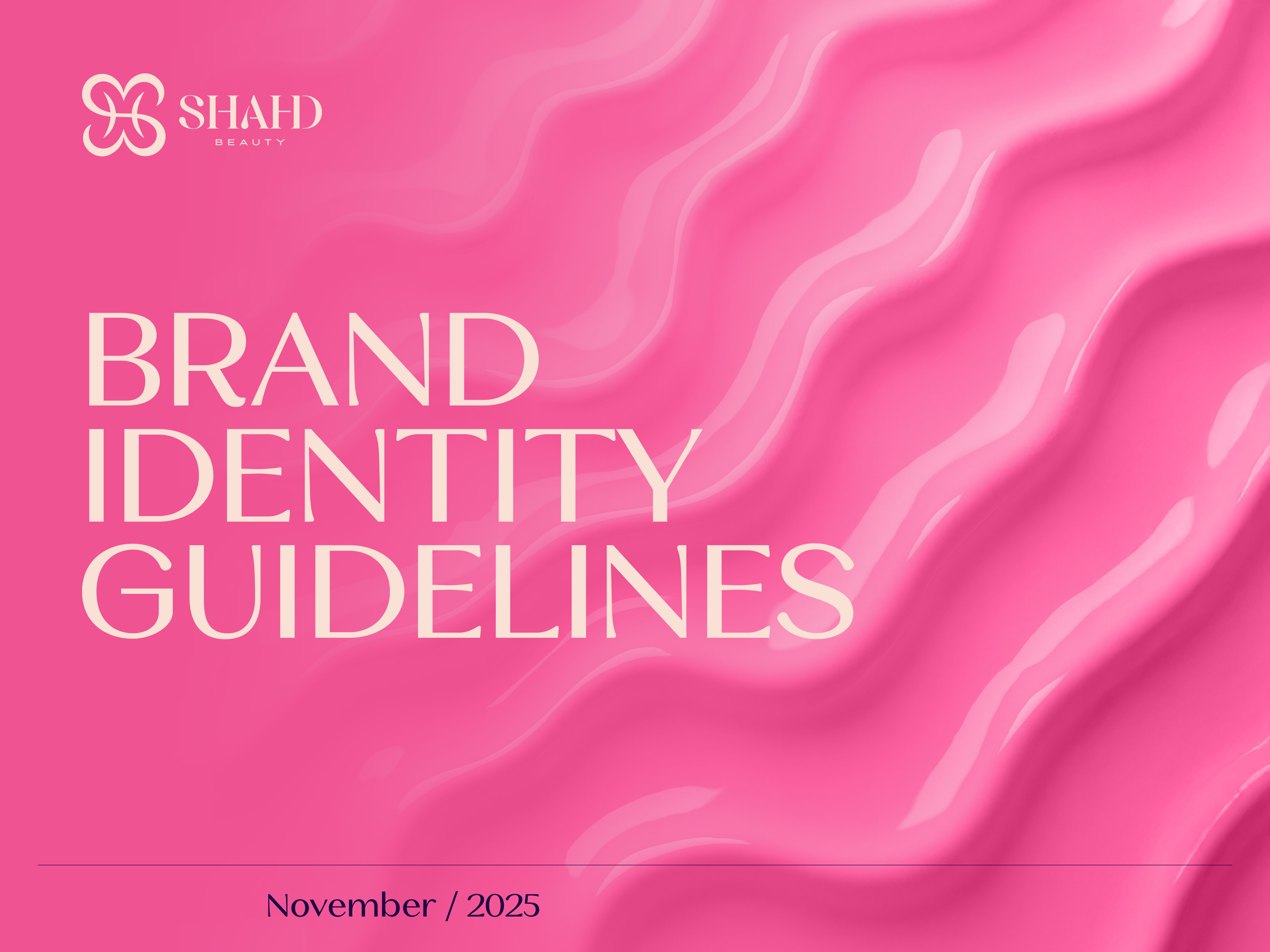 SHAHD BEAUTY visual identity guide cover